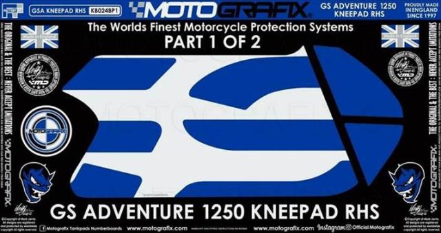 【モトグラフィックス】 【4580041228435】 MT-KB024BP1 ボディパッド KNEE 右側 BMW R1250GS Adventure 19-（Rallye HP Special Edition）の通販は