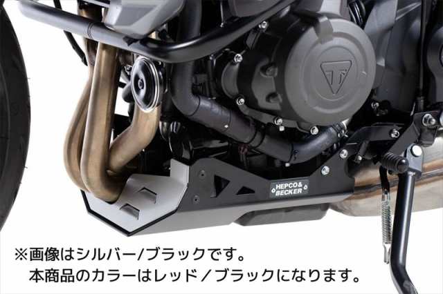 ヘプコアンドベッカー 【4550255767310】 スキッドプレート レッド／ブラック Tiger Sport 660 22