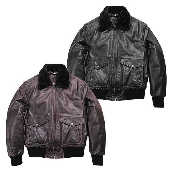 【デグナー(DEGNER)】 20WJ-8 ヴィンテージフライトレザージャケット　M, L, XL, 2XL　ブラック、オールドブラウン