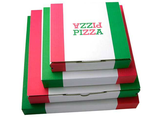 業務用 日本製 ピザ箱 イタリアンカラー100枚入( 50枚入り2ケース