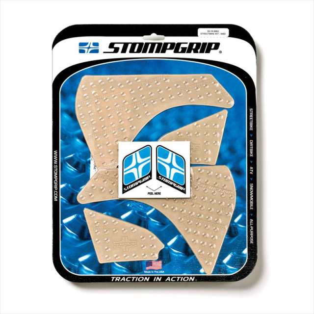 【ストンプグリップ】 【4550255702045】STOMPGRIP トラクションパッドタンクキット クリア VOLCANO F800GS 09-12