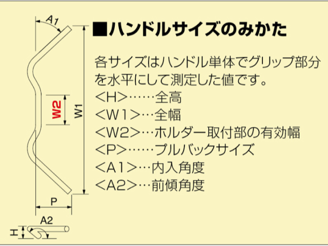 【HURRICANE(ハリケーン)】 【4936887658323】 H702-046B ナロー2型 ハンドルSET