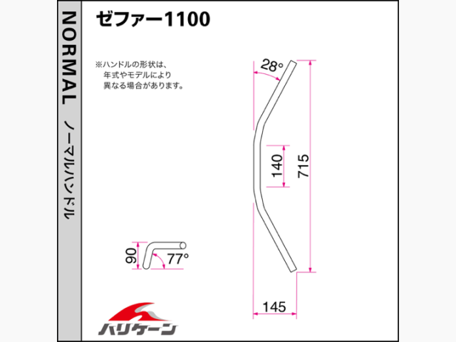【HURRICANE(ハリケーン)】 【4936887452457】 H703-073C ヨーロピアン4型 ハンドルSETの通販は