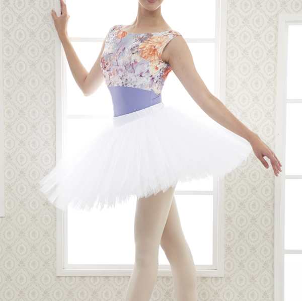 Ting】バレエ練習用衣装☆ホワイトのチュチュボンスカート
