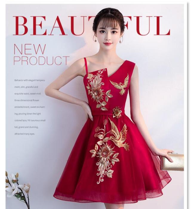 刺繍パーティードレス 結婚式 ドレス スタイリッシュ ハイエンド 演奏会 披露宴 二次会 清楚な ミニドレスの通販はau Pay マーケット 山室商店