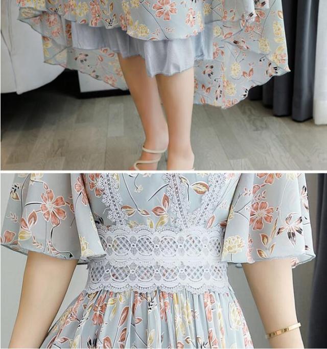 レース 令和 花柄 Vネック ワンピース レディース 2色 シフォン 春夏 半袖 マキシ丈 パーティードレス 結婚式 着痩せ 通勤 二次会 Ol 30の通販はau Pay マーケット 山室商店