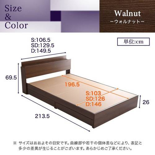 ベッド シングル ベット ベッドフレーム おしゃれ 安い 北欧 一人暮らし チェストベッド ミドル ベッド下収納 引き出し付き 大容量 宮付き ヘッドボード 枕元 棚 コンセント 敷布団可 マットレス不要_1