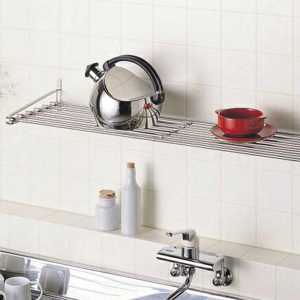 水切り 水切りラック 水切りかご ステンレス おしゃれ キッチン 省スペース シンク上 スリム コンパクト パイプ棚 幅90 大型 ロング ワイの通販はau Pay マーケット アットカグ