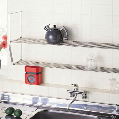 水切り 水切りラック 水切りかご ステンレス おしゃれ キッチン 省スペース シンク上 スリム コンパクト パイプ棚 幅180 大型 ロング ワの通販はau Pay マーケット アットカグ