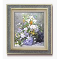 壁掛け 絵画 ルノワール 花瓶の花 日本製 10号 洋画 【 アート 絵画 絵 デコレーション インテリア パネル 】【 送料無料 】