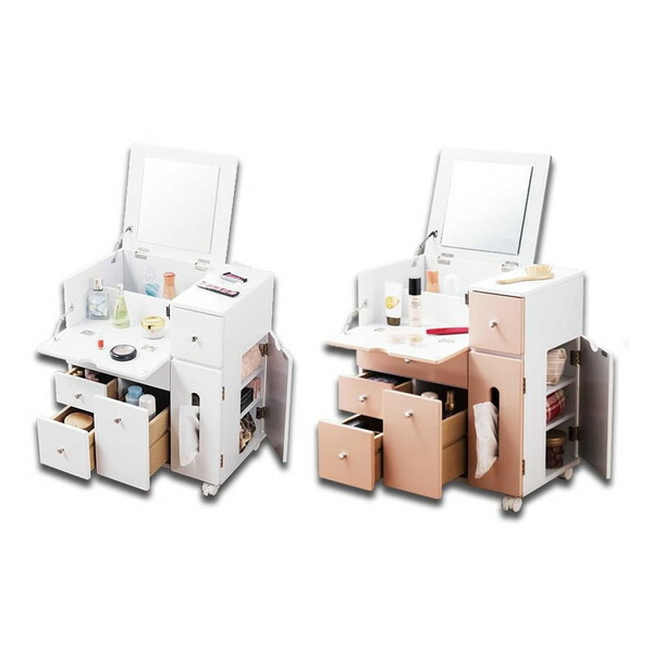 ミニドレッサー 化粧台 ワゴン ボックス 完成品 組立不要 安い ミラー 木製 鏡台 おしゃれ ロータイプ コンパクト ミニ 姿見 ドレッサー の通販はau Pay マーケット アットカグ
