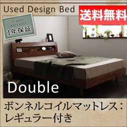 ベッド ダブル ローベッド ロータイプ 低い フロアベッド 低床 棚 ラック 宮付き 枕元 携帯 スマホ ティッシュ メガネ リモコン コンセンの通販は