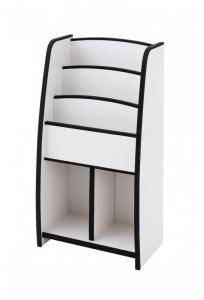 マガジンラック 本棚 ウッド ひな壇 絵本 おしゃれ 北欧 木製 大容量 子供 コミック 単行本 漫画 マンガ cd dvd 雑誌 新聞スタンド マガジンスタンド ( ハイタイプ スリム ) 約 幅50 奥行30 高さ90 低い キッズ 軽量 日本製 完成品 アンティーク かわいい 姫 a4 3段の通販は