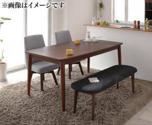 ダイニングテーブルセット 4人用 椅子 ベンチ おしゃれ 安い 北欧 食卓 4点 ( 机+チェア2+長椅子1 ) 幅150 デザイナーズ クール スタイリッシュ ミッドセンチュリー 引き出し 収納 の通販は