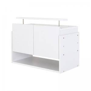 上置き 収納 ラック 上置き棚 上置き食器棚 キッチン収納 ダイニングボード ランドリー タオル収納 洗面所 サニタリー 脱衣所 突っ張り つっぱり 地震 耐震 家具 転倒防止 ( 上置き 高さ45-72 奥行39 )の通販は