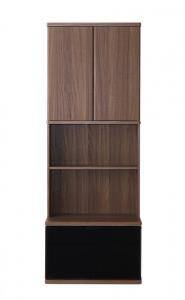 本棚 おしゃれ 北欧 安い 収納 整理 可動棚 ラック ウッド 大容量 子供 シェルフ  単行本 コミック 文庫本 漫画 cd dvd ( キャビネット ガラス扉 ) 約 幅60 奥行30 高さ162 高い 大型 wifi コード ケーブル 配線 ルーター ヴィンテージ ビンテージ 西海岸 レトロ モダン 6段の通販は 25,077円