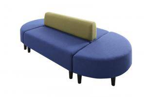 ロビーチェアー ソファー ソファ おしゃれ 安い 2人掛け 二人掛け 4脚 待合室 椅子 ベンチ ベンチソファー 病院 クリニック オフィス 学校 業務用 ( ソファ4点セット半円×2+背有 +背無 2P×4 )の通販は