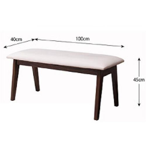 ダイニングテーブルセット 4人用 椅子 ベンチ おしゃれ 安い 北欧 食卓 レザー 革 合皮 4点 ( 机+チェア2+長椅子1 ) 幅140 デザイナーズ クール スタイリッシュ ミッドセンチュリー の通販は