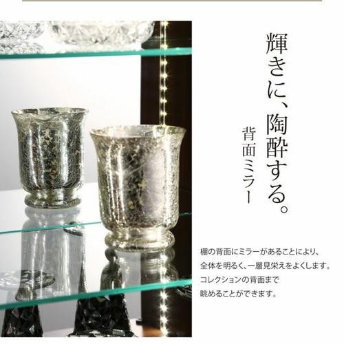 コレクションケース キャビネット ガラス ショーケース アンティーク 薄型 フィギュア ディスプレイ 棚 ディスプレイケース コレクションラック ( コレクション収納 本体 上置きロータイプ付き 幅83.1 高さ225〜252 )_6