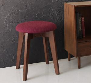 椅子 スツール おしゃれ 北欧 木製 アンティーク 安い チェア チェアー 腰掛け シンプル ( ブラック×ウォールナット1P ) 座面高45 ファブリック シートクッション 丸椅子 コンパクト 小さめ 西海岸 ヴィンテージ インダストリアル レトロ サーフ ブルックリン 