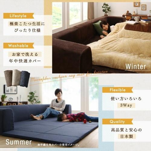 カーペットカバー ゴム 洗える 洗濯 ラグ カーペット おしゃれ ラグマット 絨毯 北欧 安い 厚手 ダイニングラグ マット 極厚 ふかふか 174×250 3畳 ( 専用別売 ラグカバー大 174×250 )の通販は