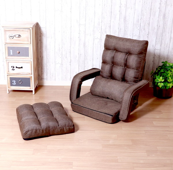 座椅子 座イス 座いす リクライニングチェア 低い 椅子 ソファー 一人暮らし コンパクト ロー こたつ ローソファー ローソファ おしゃれ 1人掛け 一人掛け 厚手 フロアチェア ダークブラウン 幅70 奥行58 座面高11の通販は 12,912円