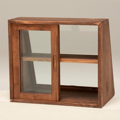 ガラスキャビネット アンティーク コレクションラック ガラスケース