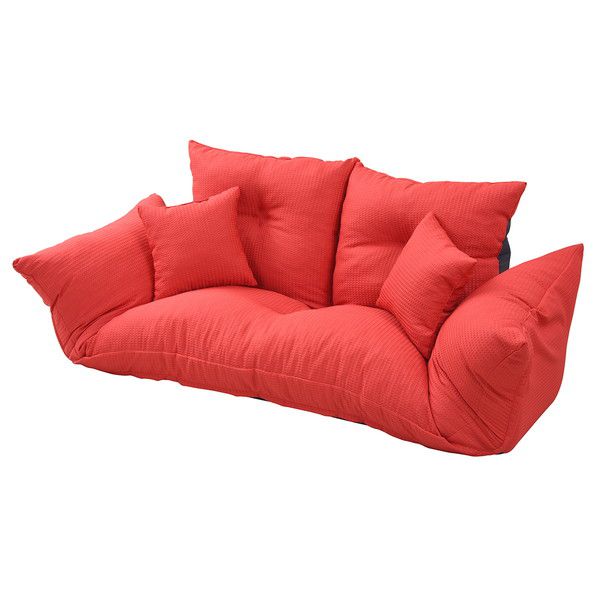 ソファソファーリビングソファ2人掛けフロアソファローソファレッド