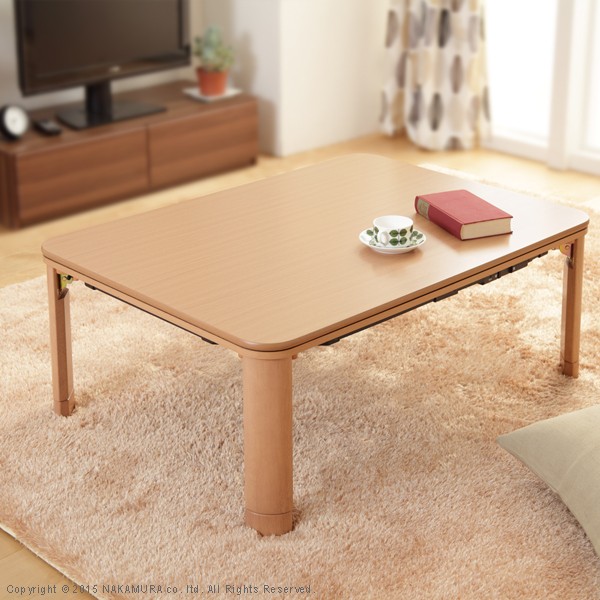 こたつテーブル コタツ センターテーブル ローテーブル 座卓 天然 木製 折れ脚 折りたたみ 折り畳み リバーシブル105×75 フラットヒーター 長方形 本体 机 安い ナチュラル ブラウン 1人用 2人用 一人暮らし 三人用 3人用 省エネ 完成品 角丸 家具調 和室 和風 高級 こたつテーブル コタツ センターテーブル ローテーブル 座卓 天然 木製