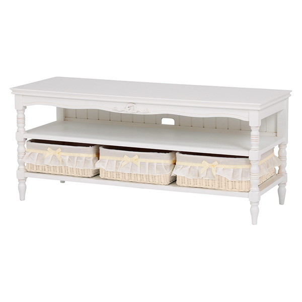 テレビ台 おしゃれ 安い 北欧 ローボード テレビボード TV台 テレビラック TVボード TVラック 配線 ハイタイプ 高い 横長 長い 大容量 引き出し 脚付き ルンバ シャビー アンティーク 姫 かわいい レトロ エレガント 19型 24型 32型 37型 40型 42型 43型 45型 48型 約 幅107