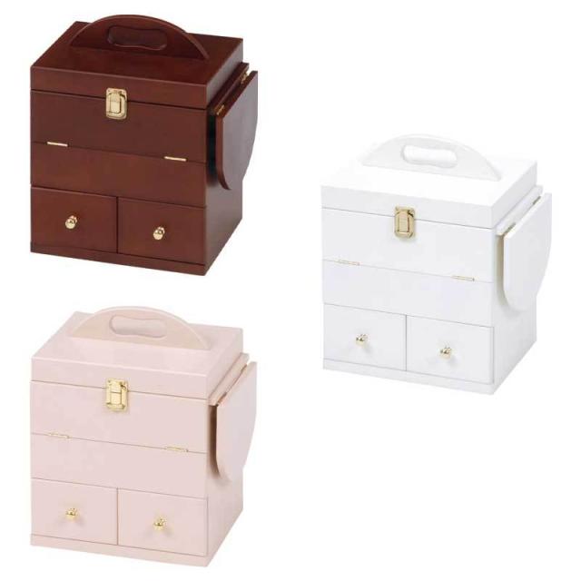 コスメボックス ヴァニティケース 化粧品入れ 幅24.5 ミラー