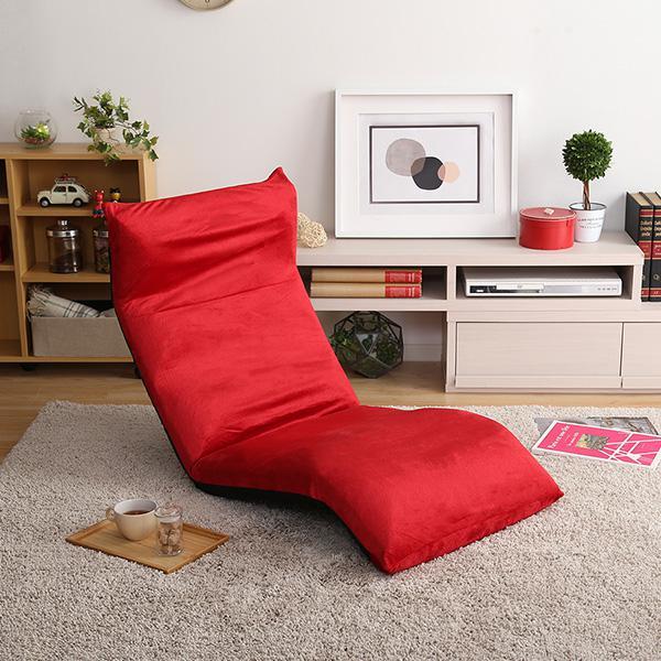座椅子 リクライニングチェア 枕 フラット 低い椅子 ローソファー 1人掛け 折りたたみ 折り畳み カウチ フロア 一人掛け 1人用 一人暮らし コンパクト 読書 勉強 こたつ ハイバック 布地 ファブリック ゲーミング ゲーム 赤 ベージュ ブラウン 茶色 レッド 青 ブルー ピンク