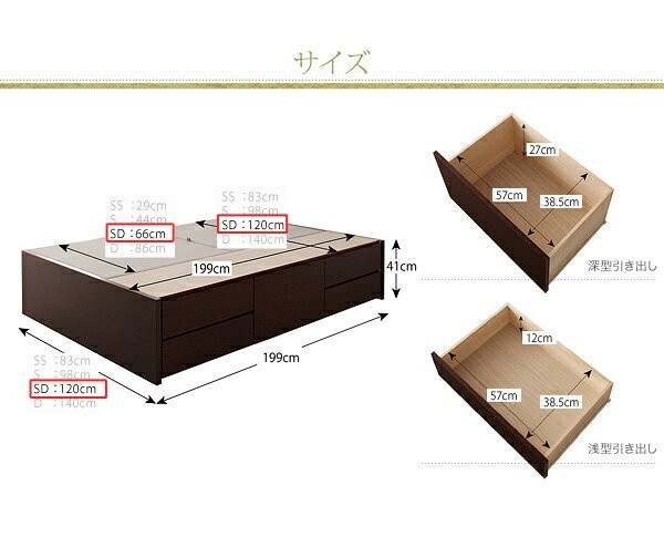 セミダブルベッド 一人暮らし SD マットレス付き チェストベッド ミドル ベッド下収納 引き出し付き 大容量 ヘッドレス ヘッドボードなし 北欧 おしゃれ モダン アンティーク セミダブルベッド 一人暮らし SD マットレス付き チェストベッド 