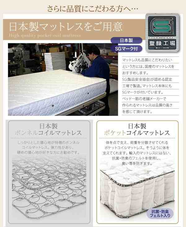 連結ベッド 幅180 キング ワイド 2人 3人 4人 家族 つなげる 2台 連結 分割 ファミリー 親子 マットレス付き セット フラットヘッドボーの通販は
