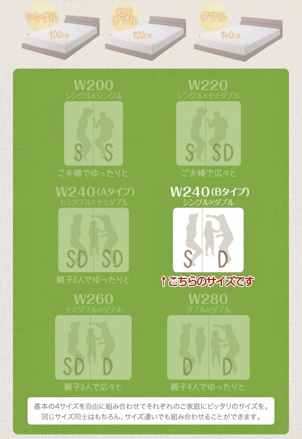 繋ぎ合わせる寝台 幅240 第一人者 広広とした 2人 3人 4人 身寄り つなげる 2台 取り分ける 身寄り 親子 マットレス付き添い人 置き目寝台 置き目印字機 立ち会い場 低床 小っちゃい 宮 上端ゲーム盤 枕元 棚 持っていく ティッシュ 眼鏡 遠隔操作 頭上 納める 差し込み スマホ 申し受ける ヴィンテージ 今めかしい レトロ