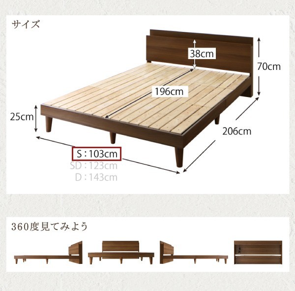 シングルベッド 一人暮らし マットレス付き ローベッド ロータイプ フロア 低床 低い 宮 ヘッドボード 枕元 棚 携帯 ティッシュ メガネ リモコン 頭上 収納 コンセント スマホ 充電 布団 直置き すのこ 通気性 除湿 カビ 脚付き 足付 ルンバ ヴィンテージ モダン レトロ_2