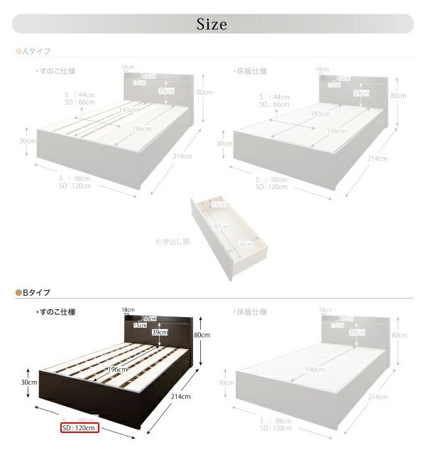 セミダブルベッド 一人暮らし SD フレーム ベッド下収納 収納 大容量 高い 床下収納スペース 全面収納 連結可 つなげる 宮 ヘッドボード 枕元 棚 ラック 携帯 ティッシュ メガネ リモコン 頭上 コンセント スマホ 充電 すのこ 通気性 除湿 カビ ヴィンテージ モダン レトロの通販は