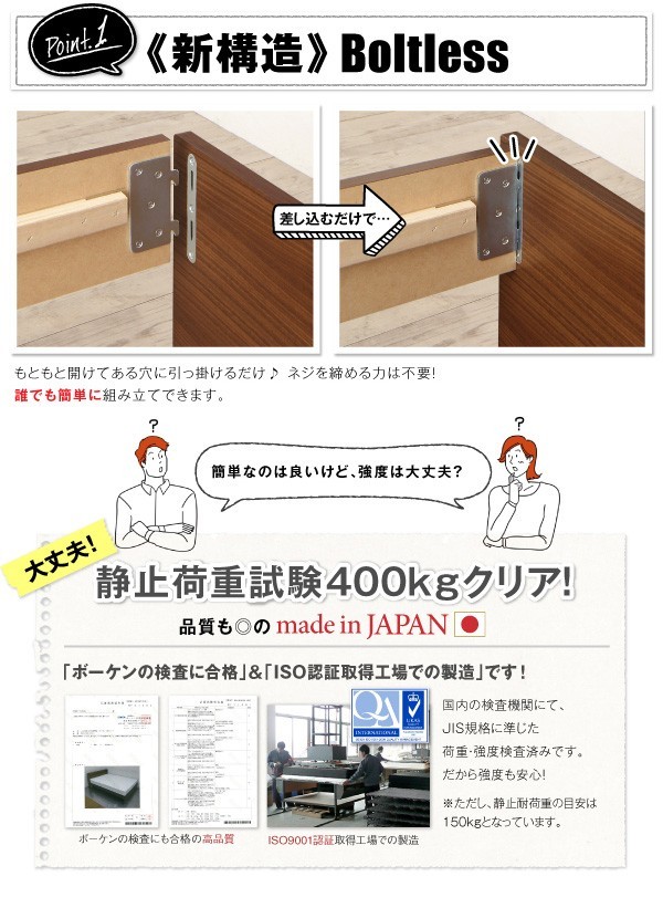 セミダブルベッド 一人暮らし SD マットレス付き チェストベッド ミドル ベッド下収納 引き出し付き 大容量 宮付き ヘッドボード 枕元 棚 ラック 携帯 ティッシュ メガネ リモコン 頭上 収納 コンセント ゲーム スマホ 充電 電気 デザイナーズ ホテル モダン 高級 メンズ_3