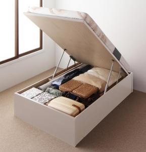 セミシングルベッド 一人暮らし コンパクト 小さい マットレス付き 跳ね上げ式 ガス圧 ベッド下 収納 大容量 宮 棚 携帯 コンセント スマホ 充電 ナチュラル セミシングルベッド 一人暮らし コンパクト SS 小さい 省スペース