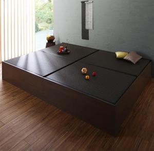 連結ベッド 幅240 キング ワイド 2人 3人 4人 家族 つなげる 2台 分割 ファミリー 親子 フレーム 日本製 国産 畳ベッド 硬め 布団対応 腰痛対策 通気性 除湿 カビ 湿気 和室 箱型 ベッド下 収納 大容量 高い 床下 スペース 全面 ヘッドレス 布団収納 アジアン 和モダンの通販は