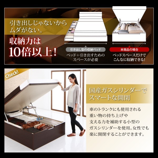 連結ベッド クイーン ワイド 2人 3人 家族 つなげる 2台 分割 ファミリー 親子 マットレス付き 跳ね上げ式 ガス圧 ベッド下 収納 大容量 宮 ヘッドボード 枕元 棚 携帯 ティッシュ メガネ リモコン 頭上 照明 読書灯 ライト コンセント スマホ 充電 ホテル モダン 高級_5