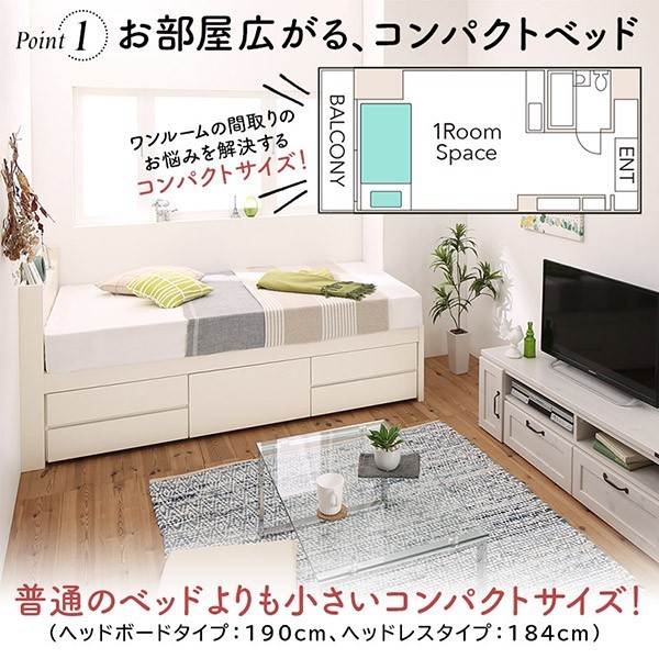 セミシングルベッド 一人暮らし コンパクト SS 小さい ミニ 省スペース フレーム チェストベッド ミドル ベッド下 収納 引き出し 大容量 宮 枕元 棚 携帯 メガネ リモコン 頭上 コンセント スマホ 充電 布団可 すのこ 通気性 除湿 カビ 北欧 おしゃれ モダン アンティーク_4
