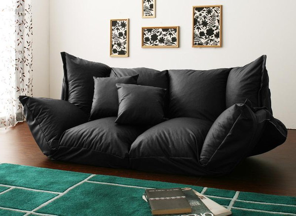 ソファー ソファ 2人掛け 二人掛け 2人用 二人用 おしゃれ 北欧 リビング ソファーベッド ソファベッド 一人暮らし カウチソファー 座椅子 ローソファ リクライニング レザー 革 合皮 ( フロアソファ レザー ダークブラウン )の通販は