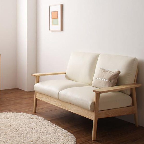 ソファー ソファ 2人掛け 二人掛け 2人用 二人用 おしゃれ 北欧 カフェ リビング ダイニングベンチ 背もたれ レザー 革 合皮 ( 2P ブラック 黒 )の通販は