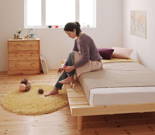 ベッド シングル ローベッド ロータイプ 低い フロアベッド 低床 北欧 フレーム ヘッドレス ノーヘッド おしゃれ モダン ヴィンテージ メの通販は 56,305円