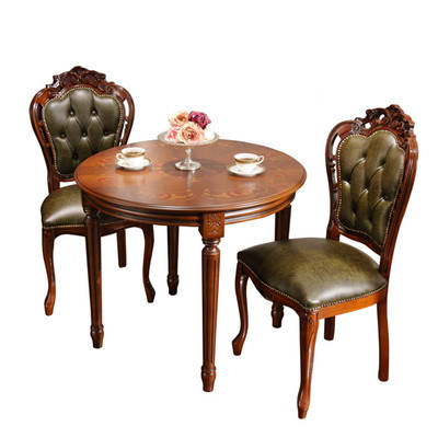 ダイニングテーブルセット ダイニングセット おしゃれ 激安 北欧 食卓 正方形 2人用 二人用 丸型 丸テーブル 90 椅子 2脚 高級 天然木 ブラウン アンティーク カフェテーブルの通販は