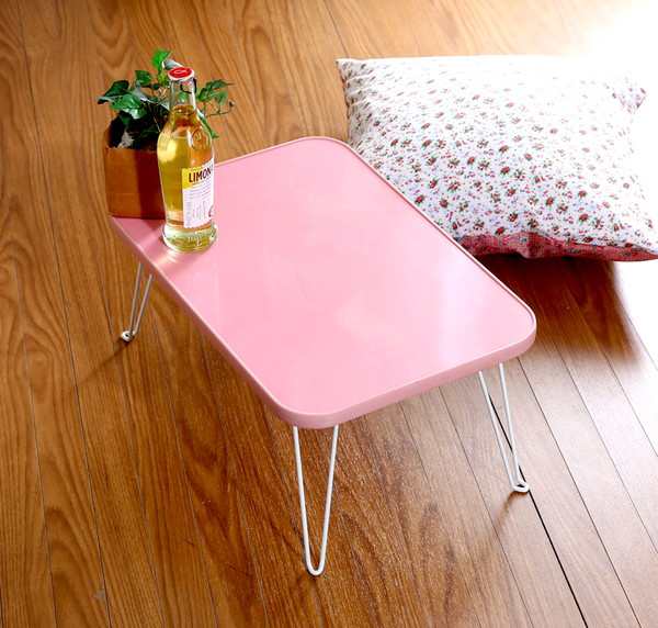 ローテーブル 折りたたみ ミニテーブル ピンク 【 サイドテーブル