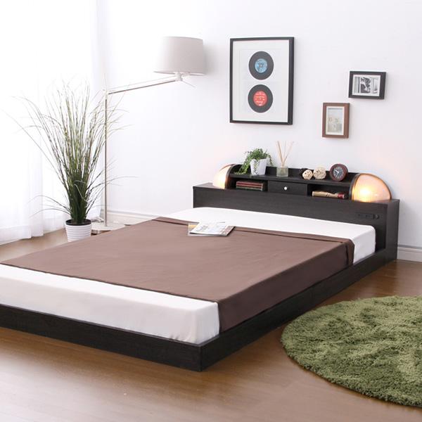 ベッド ダブル ローベッド 低い 棚 宮付き スマホ リモコン コンセント 充電 フレーム おしゃれ 高級 アンティーク 姫系 かわいい PボンネルCマットレス付 ダブルベッド 2人 フレームのみ ローベッド ロータイプ フロア 低床