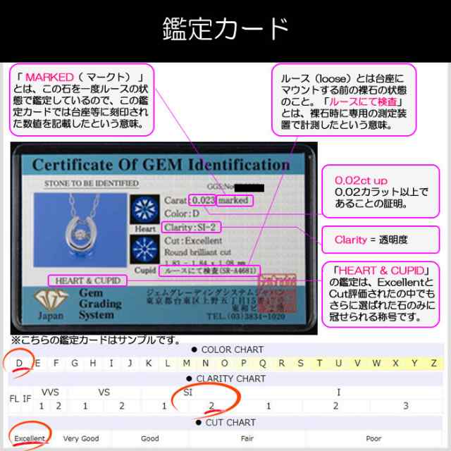 クロスフォーダンシングストーン ダイヤモンドネックレス 0.02カラット プラチナ900馬蹄形/洋梨形/逆V字の3種から選択 プラチナ850小豆チ