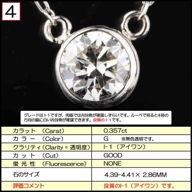 未使用　PT　ダイヤモンドネックレス　１．3ｃｔ　F　I1　GOOD　鑑定書付き